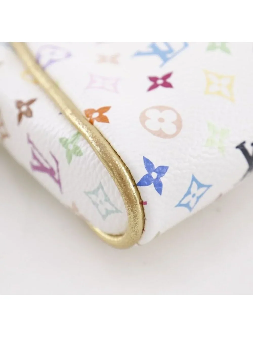 Louis Vuitton Kate Pouch Monogram Multicolor Blanc White Clutch - Picture 5 of 10